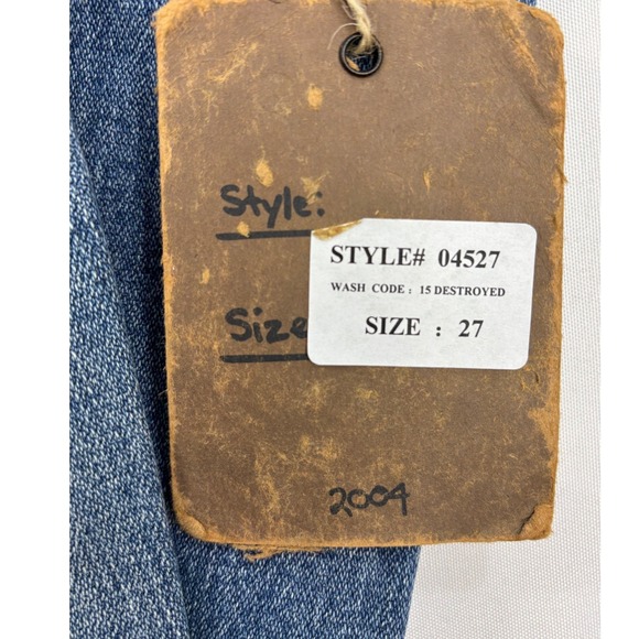 True Religion Vintage 2004 Twisted Destroyed Flare size 27 NWT ( RARE ) - Picture 4 of 13